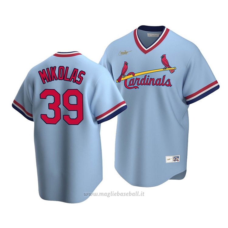 Maglia Baseball Uomo St. Louis Cardinals Miles Mikolas Cooperstown Collection Road Blu